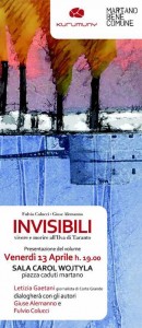 venerdì 13 aprile presentazione del libro "invisibili"