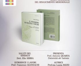 Soleto: presentazione del libro “Il pensiero di Matteo Tafuri nella tradizione del rinascimento meridionale”