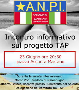 incontro informativo sul progetto tap